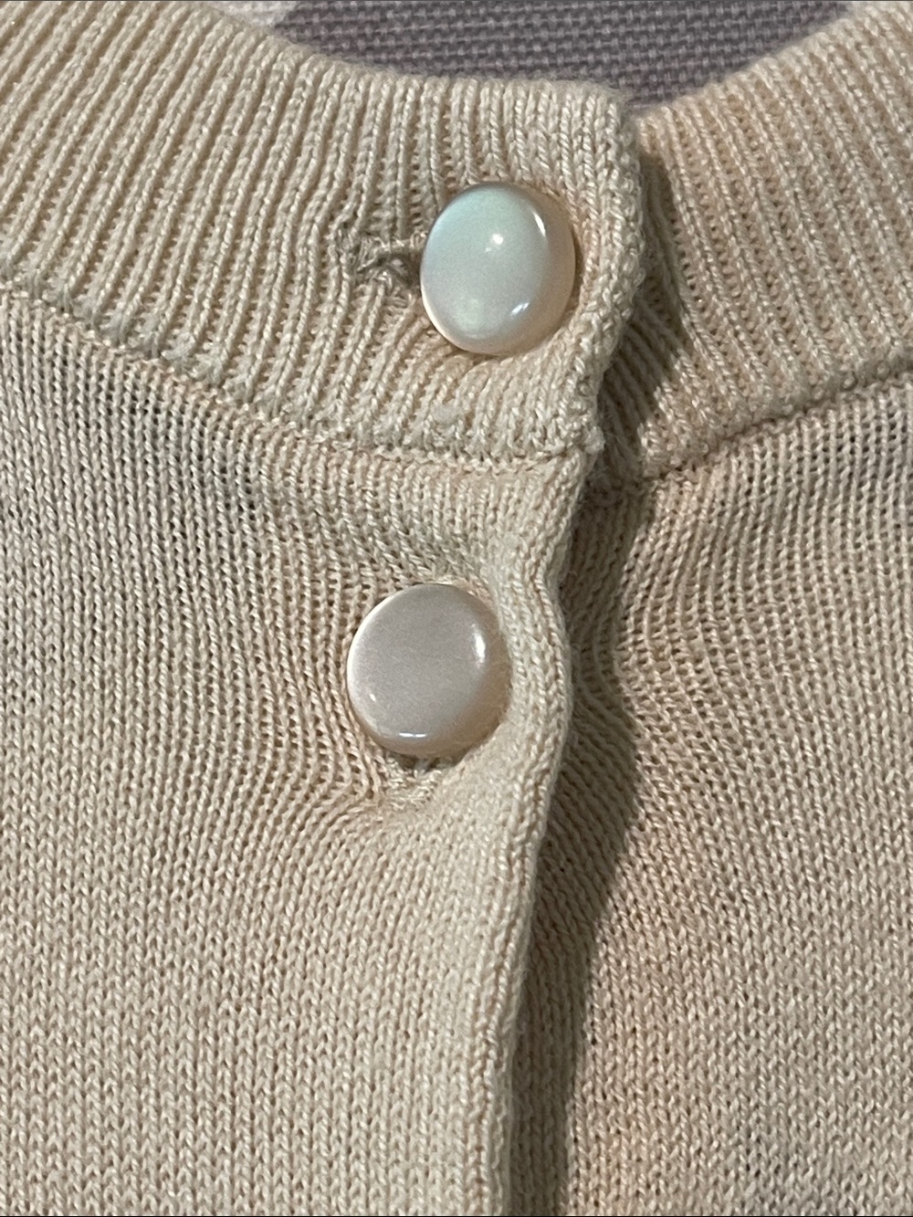 J.Crew Clare Cotton Cream Cardigan Size M - Picture 3 of 6